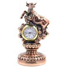 Часы декоративные под бронзу Знак зодиака Телец 16см, 76T1125
