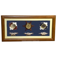 Коллаж оригинальный с часами, термометром и гигрометром Морская романтика, JM2006