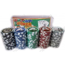 Набор для игры в покер с обычными фишками Профессионал 100, PC11100